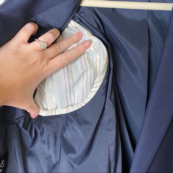 Lauren Ralph Lauren Classic Mens Wool Blazer Sport Coat Gold Buttons Preppy 46R - Picture 11 of 13